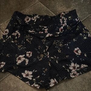 Torrid White and Blue High Waist Shorts